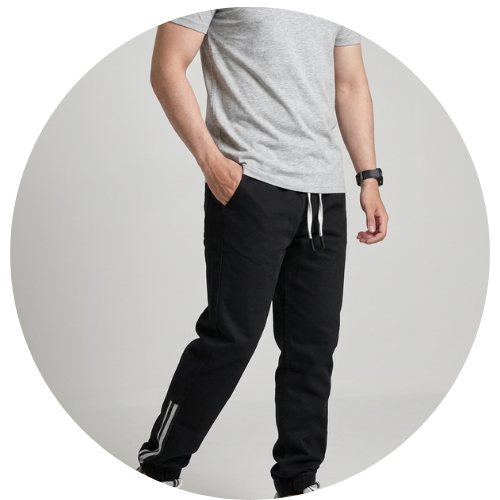 Denim Jogger Pants