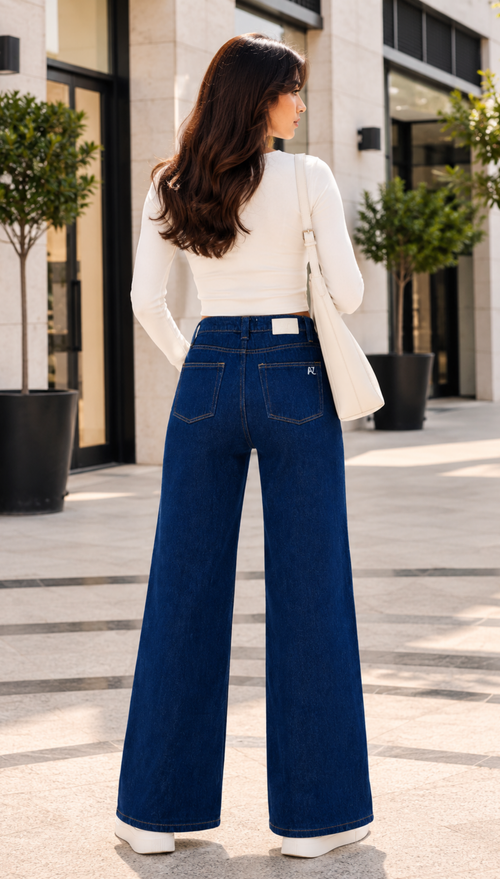 Ladies BONNIE Wide Leg Jeans