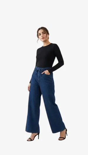 Ladies LYLA Wide Leg Jeans